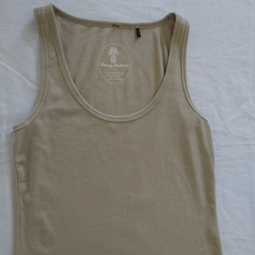 Tommy Bahama Women's Tan Tank Top Size S - Picture 5 of 8